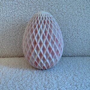 HTF! Pier 1 Small Pink Honeycomb Easter Egg